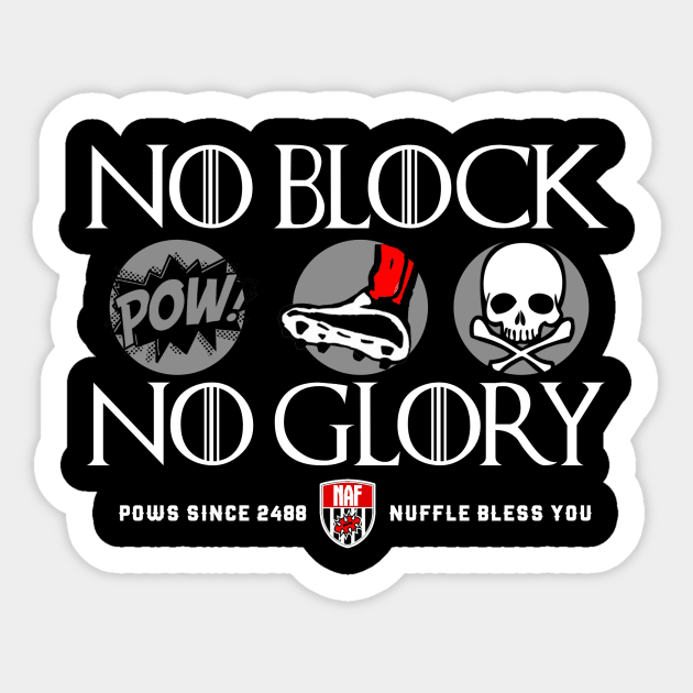 no block no glory v2 Sticker by klarennns